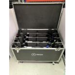 (8) Showtec sunstrip Battern lights with Heavy Duty Mobile Flight case