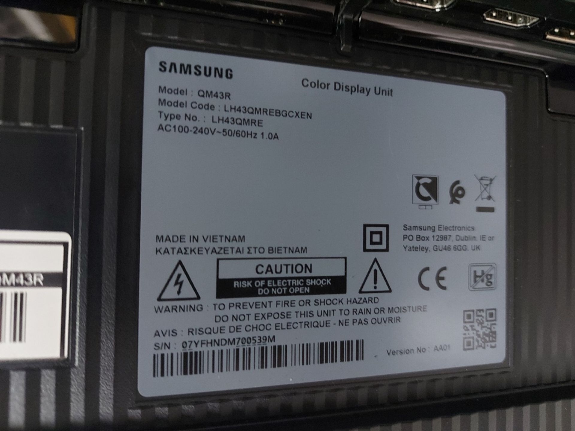 Samsung QM43R 43'' Display - Image 3 of 5