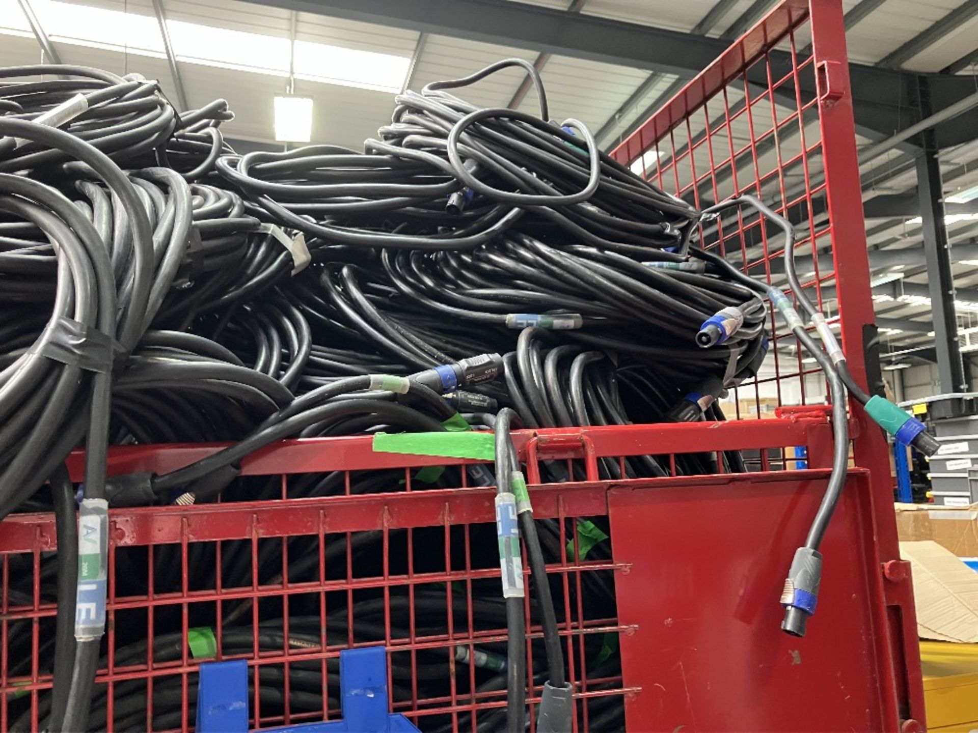 Large Quantity of 20m NL4-4 Core Speaker Cable with Steel Fabricated Stillage - Image 4 of 5