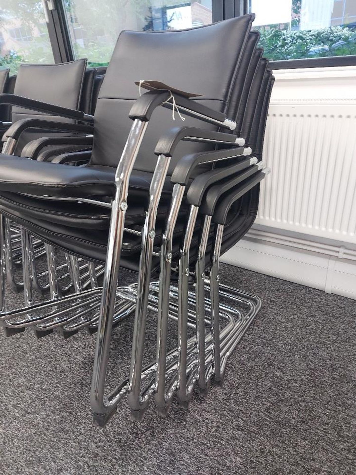 (6) Steel Framed and Vinyl Counter leaver Office Chairs - Image 2 of 2