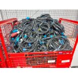 Large Quantity of 3m & 5m 16amp Cable M-F with Steel Fabricated Stillage