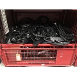 Large Quantity of 5m 13amp-13amp 4-way Cable M-F with Steel Fabricated Stillage