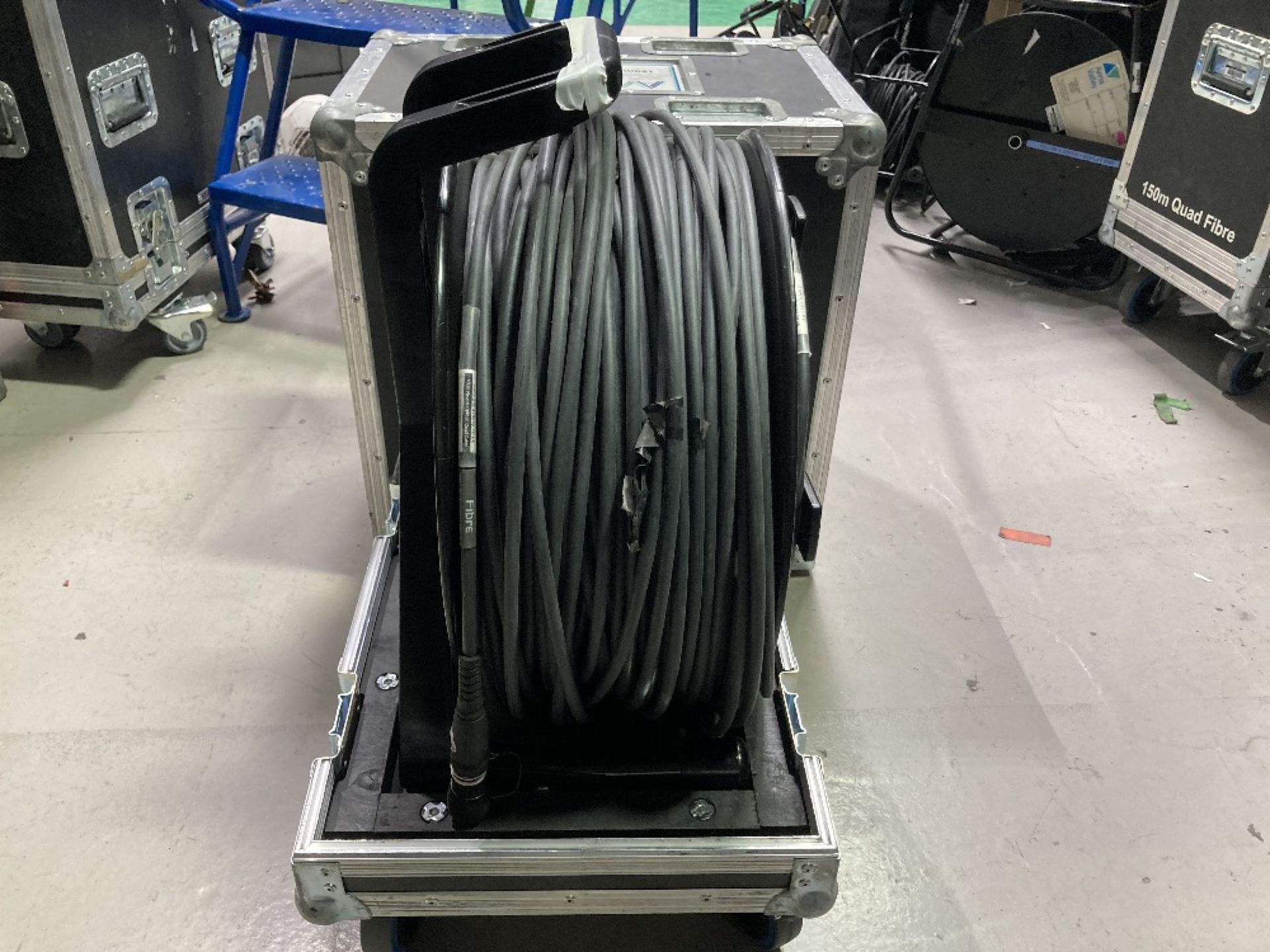 150m Quad Fibre Cable Reel With Heavy Duty Mobile Flight case - Image 3 of 8