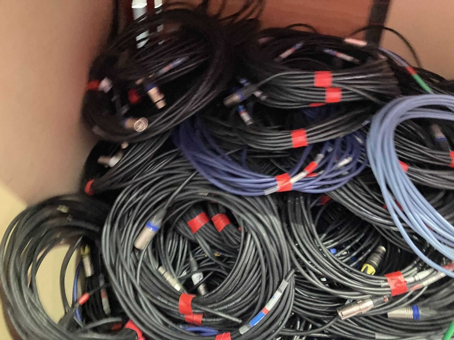 Large Quantity of 10m 5-pin DMX Cable M-F with Steel Fabricated Stillage - Image 2 of 3
