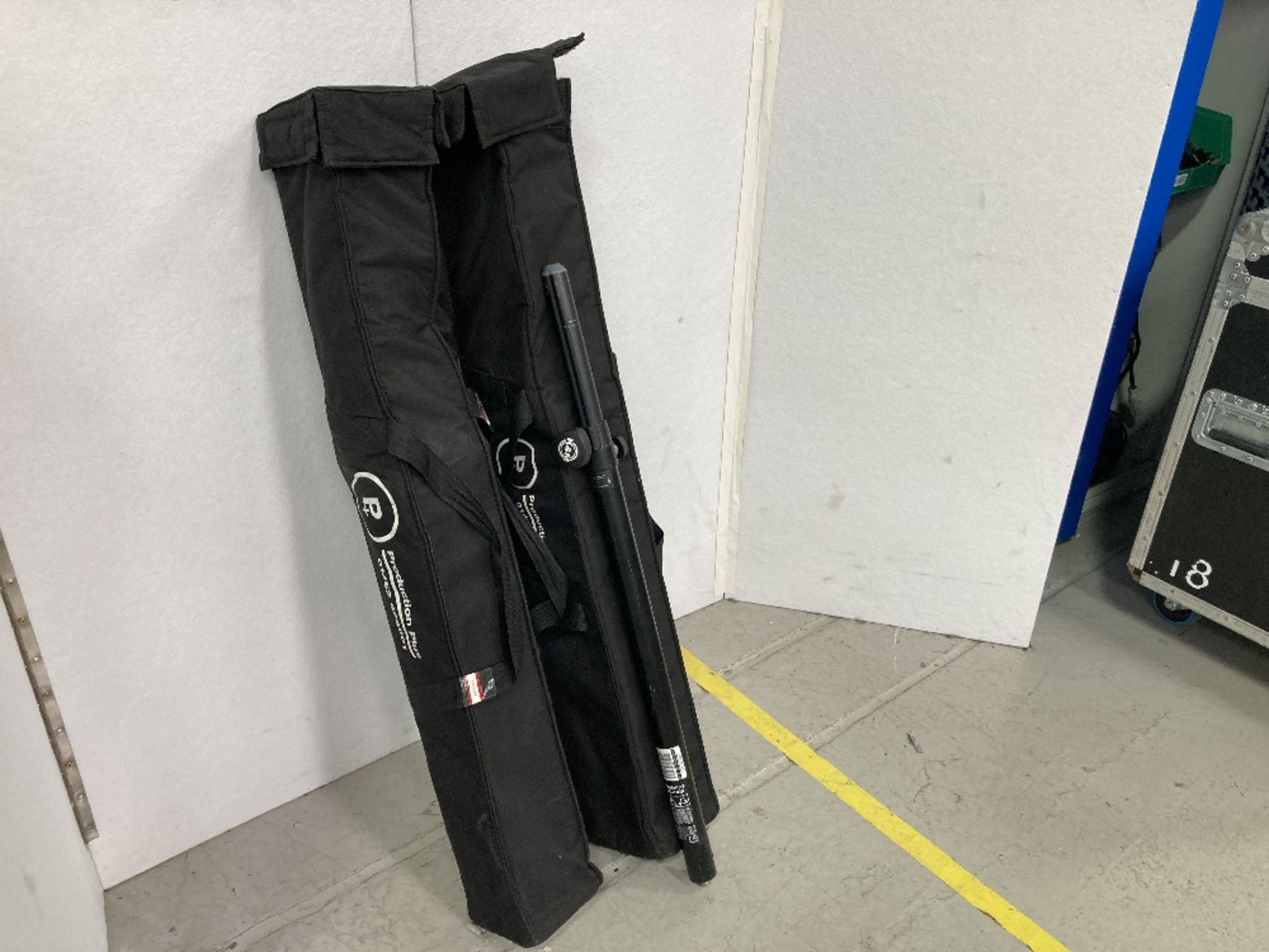 (8) Black Speaker Stands with Padded Bags - Image 2 of 5