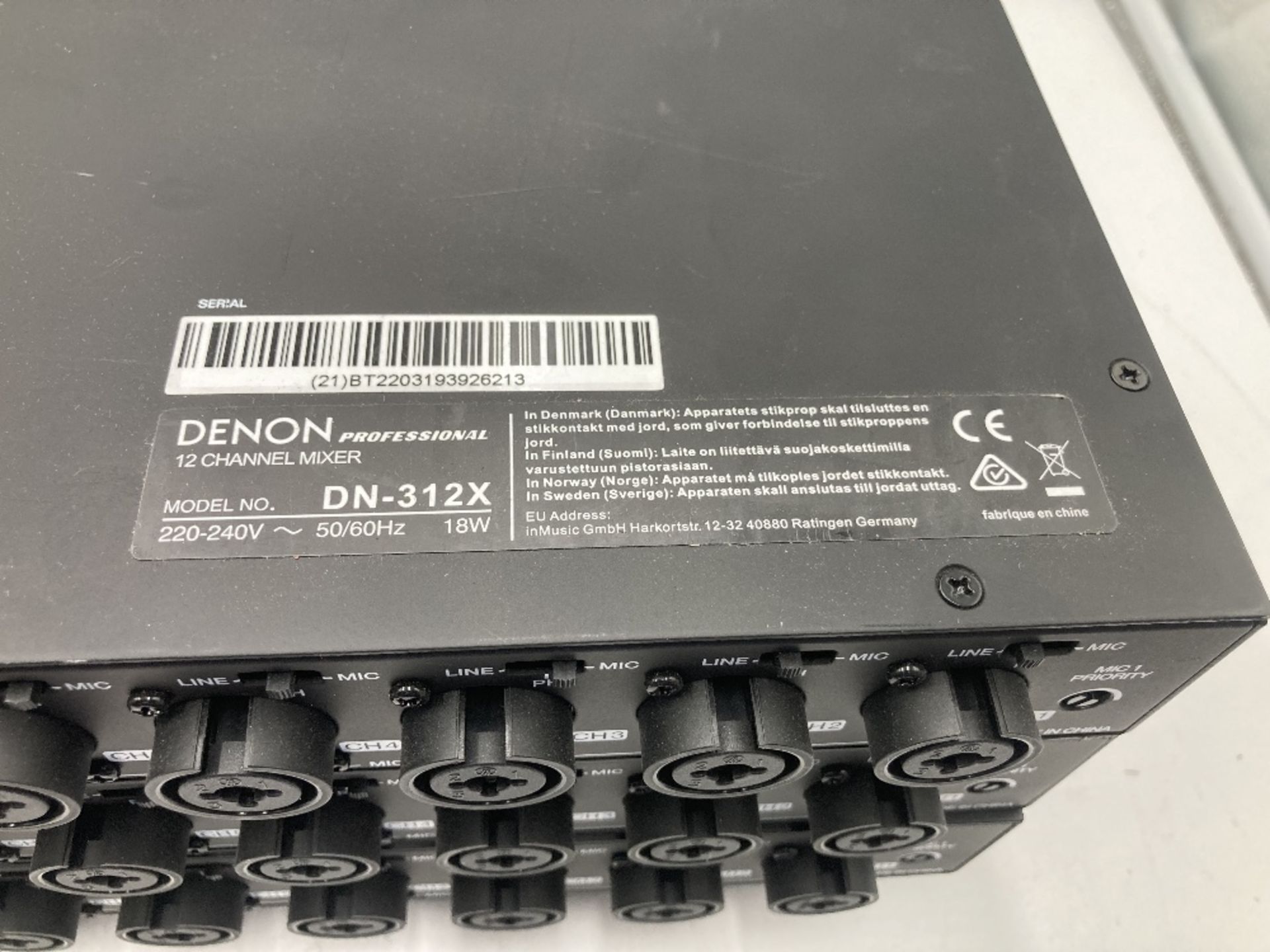 (3) Denon DN-312X Rackmount Mixing Console - Image 4 of 5