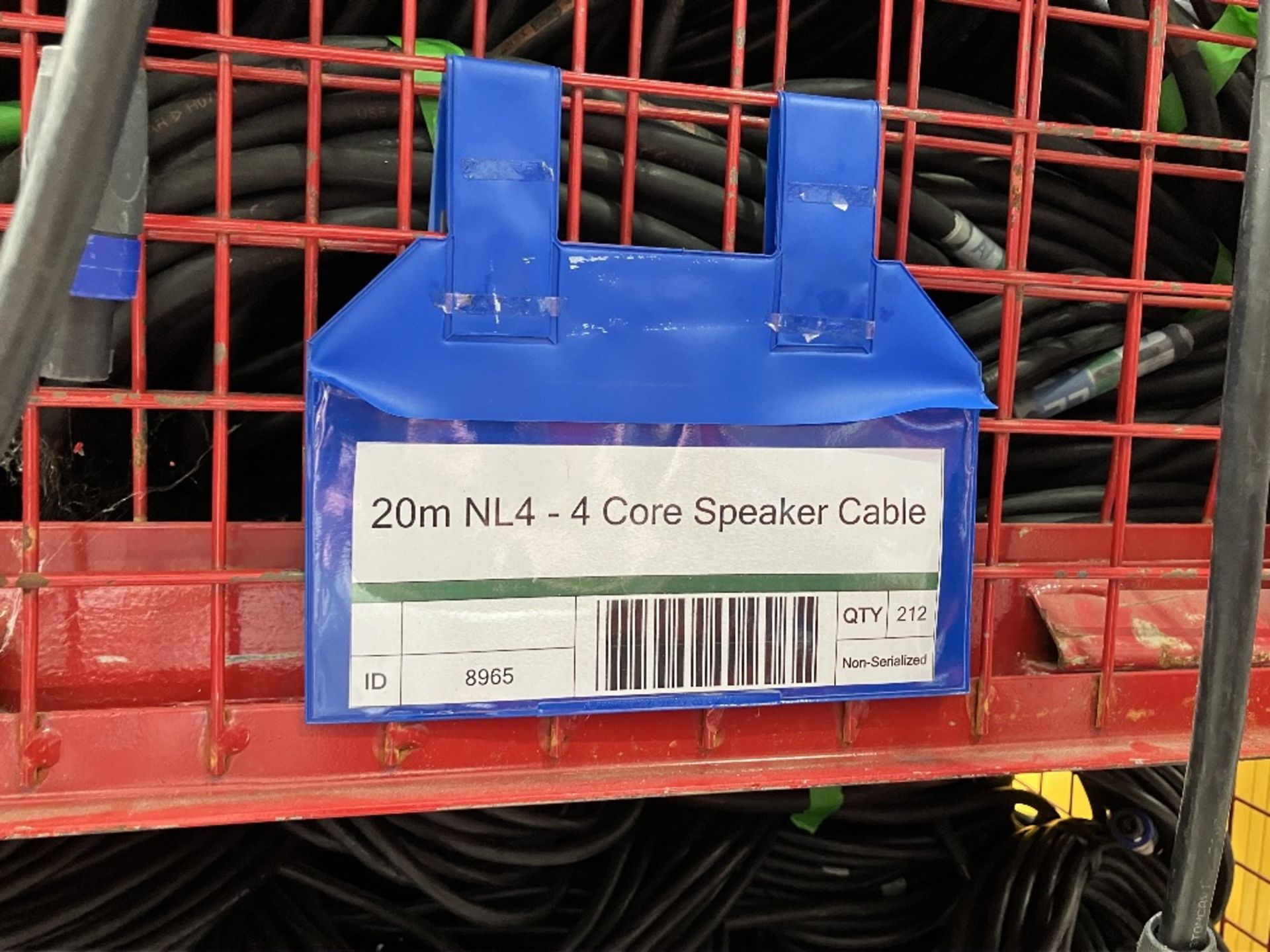 Large Quantity of 20m NL4-4 Core Speaker Cable with Steel Fabricated Stillage - Image 2 of 5