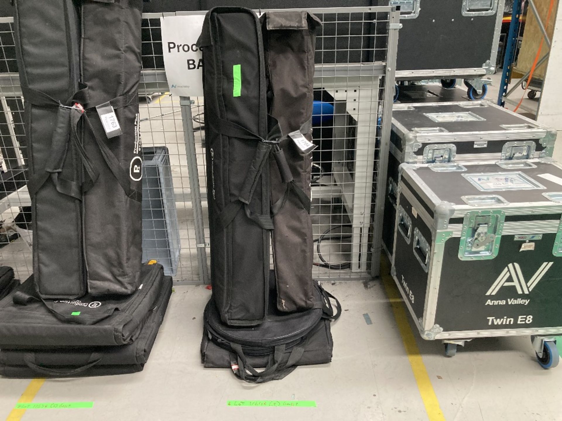 (5) Black Speaker Stands & Bases With Padded Bags - Image 6 of 6