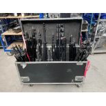 (20) Various Branded Lightweight Lighting Stands With Heavy Duty Flight Case