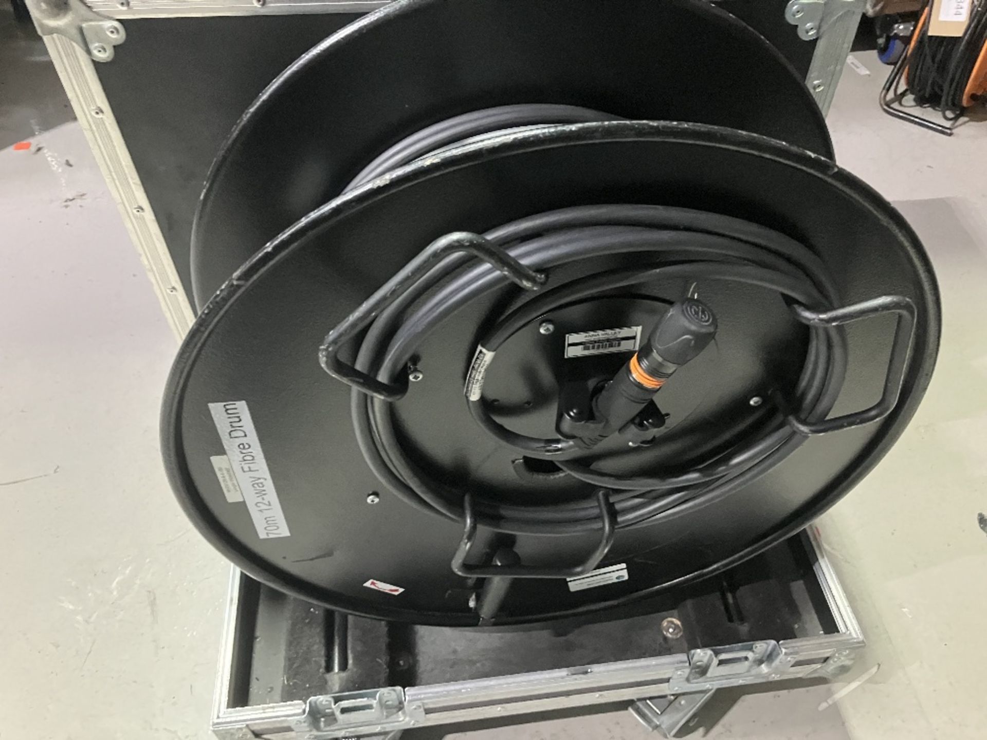 70m 12-way Fibre Cable Reel With Heavy Duty Mobile Flight Case - Image 6 of 7