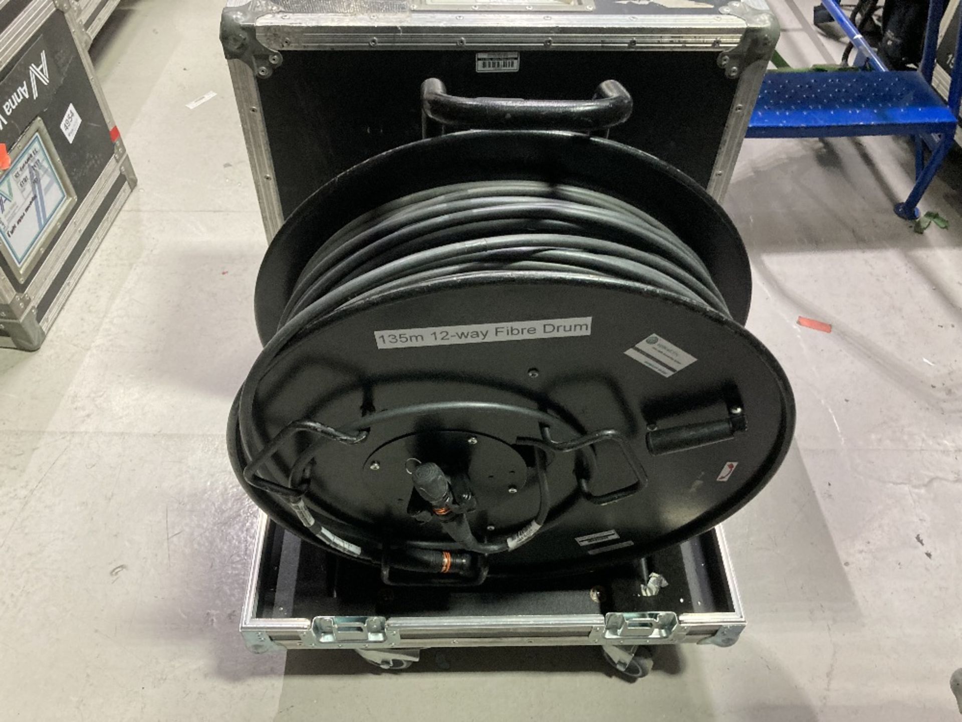 Neutrik 12-Way 140m Fibre Cable Reel With Heavy Duty Flight Case - Image 3 of 13