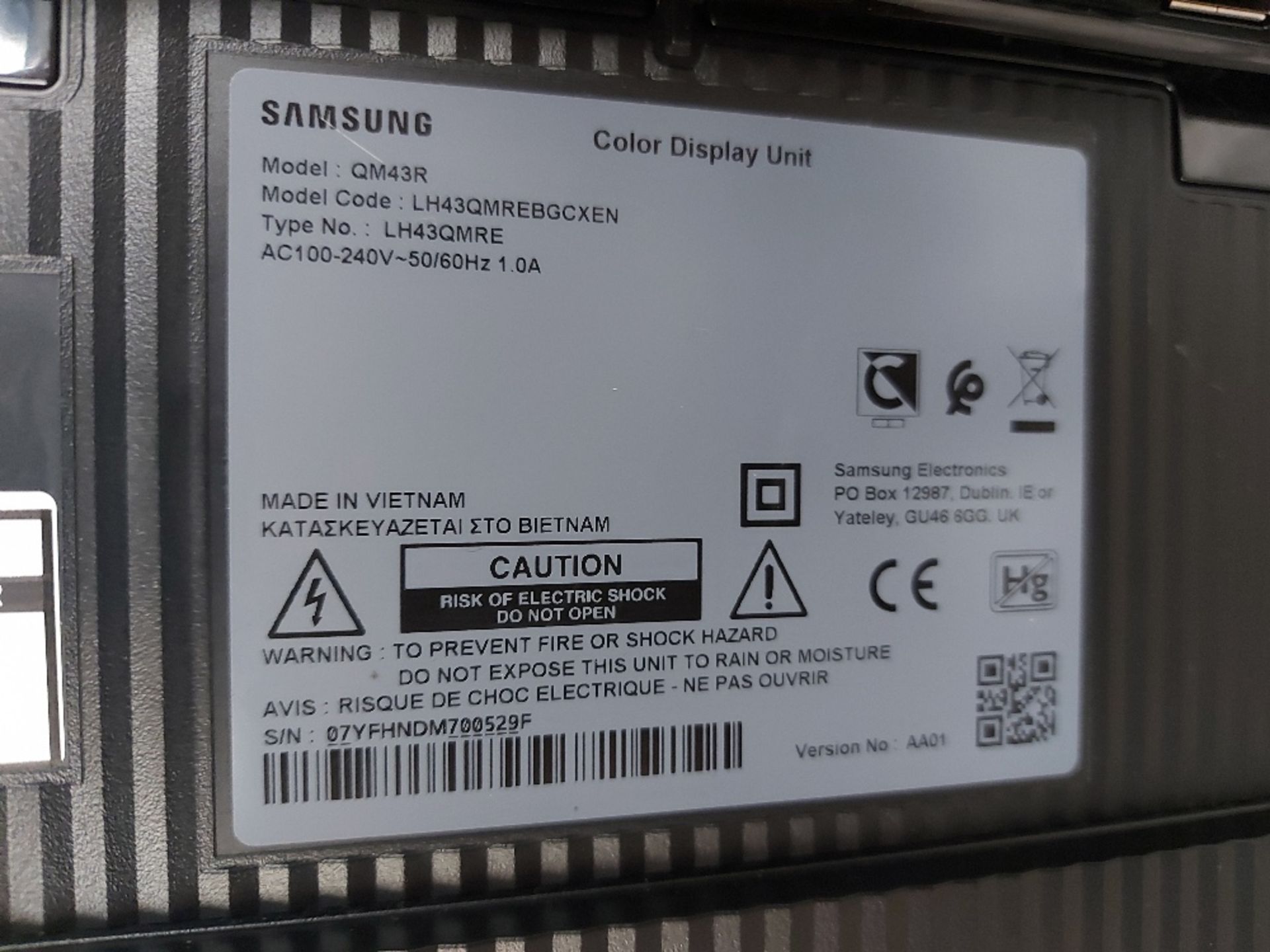 (2) Samsung QM43R 43'' 4K Displays - Bild 3 aus 5