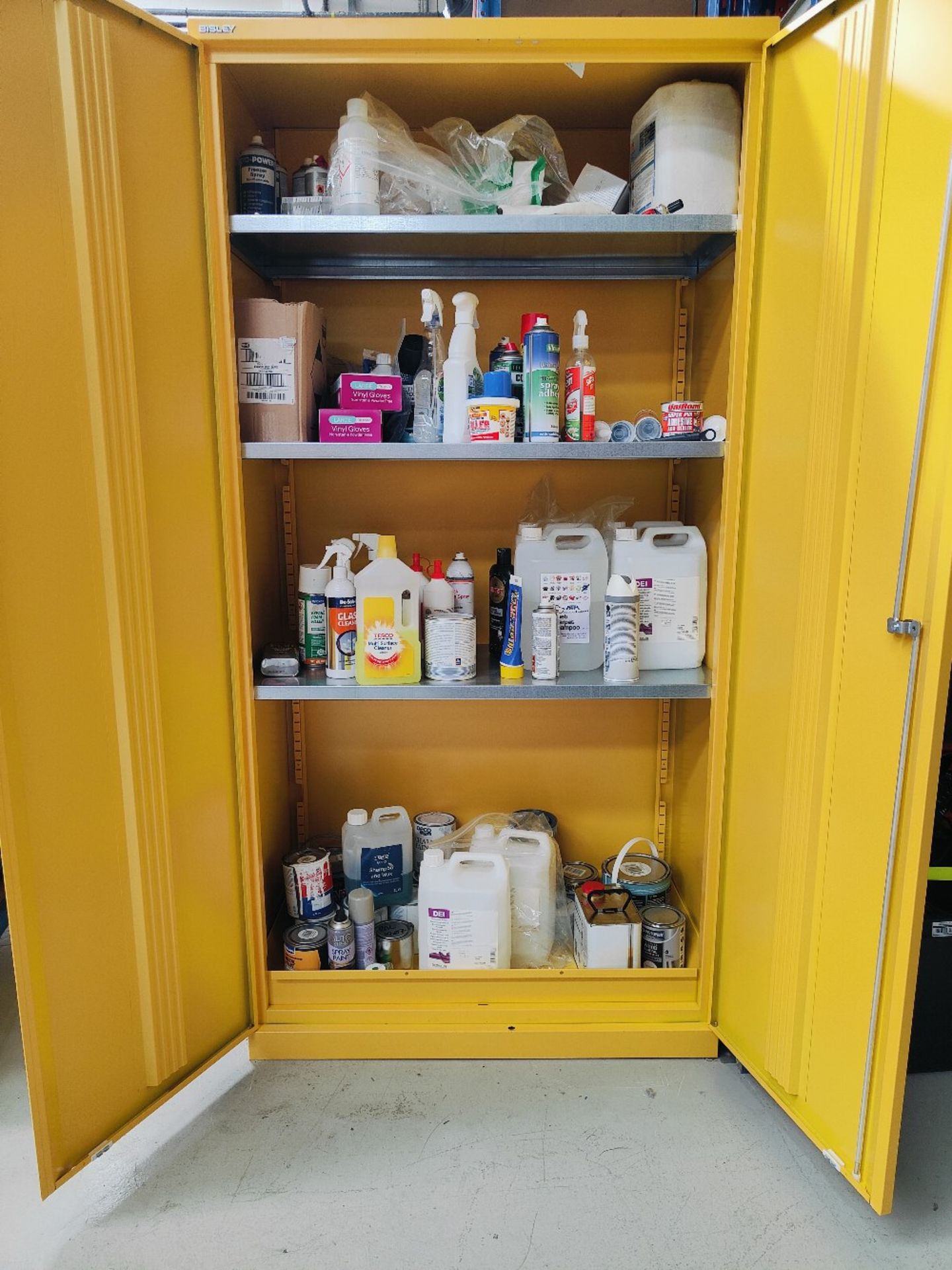 Hazchem Metal Cupboard and Contents - Image 2 of 2