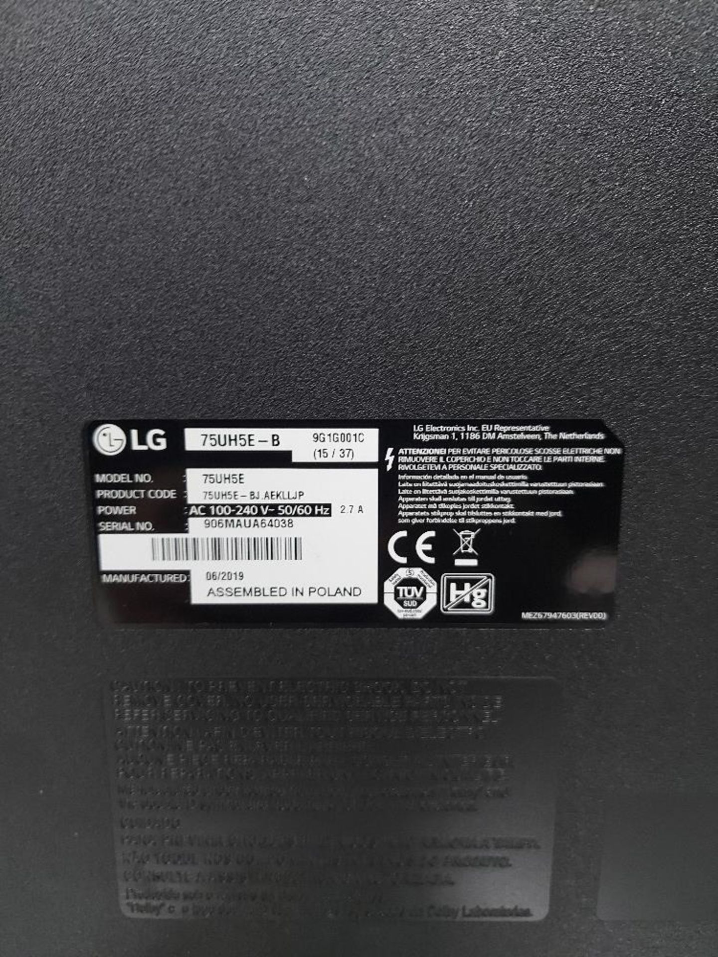 LG 75UH5E-B 75'' Display - Image 4 of 6