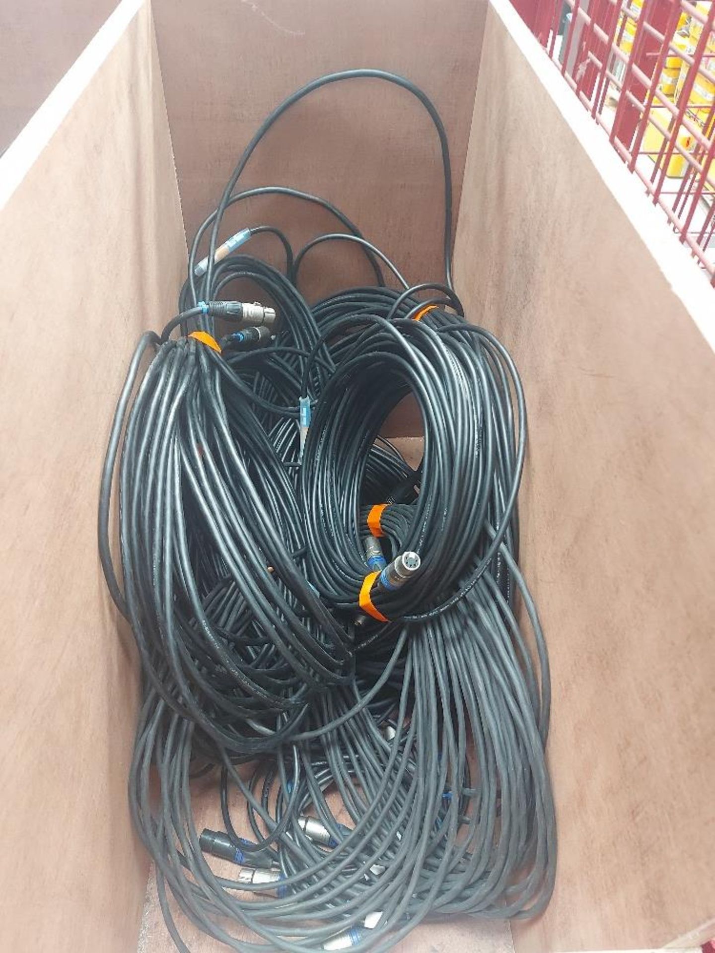 Large Quantity of 50m 5-Pin DMX Cable M-F & 30m 5-Pin DMX Cable M-F with Steel Fabricated Stillage - Image 2 of 6