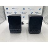 (2) Yamaha MS101 Powered Monitor Speaker & Individual Padded Carry Cases