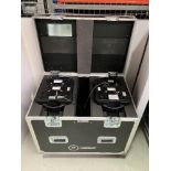 (2) Infinity IM-2515 LED Matrix Moving Lights with Heavy Duty Mobile Flight Case to Include