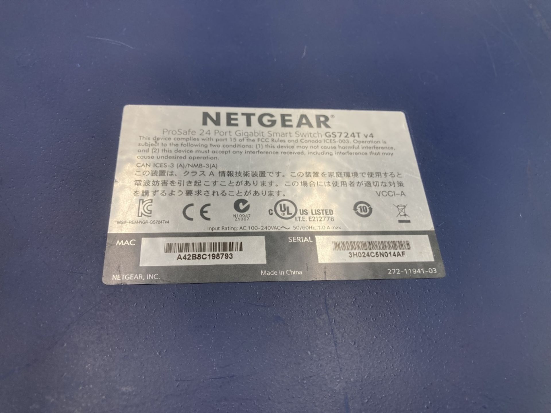 Netgear Prosafe 24-Port 10/100/1000 Mbps Smart Switch - Image 5 of 5