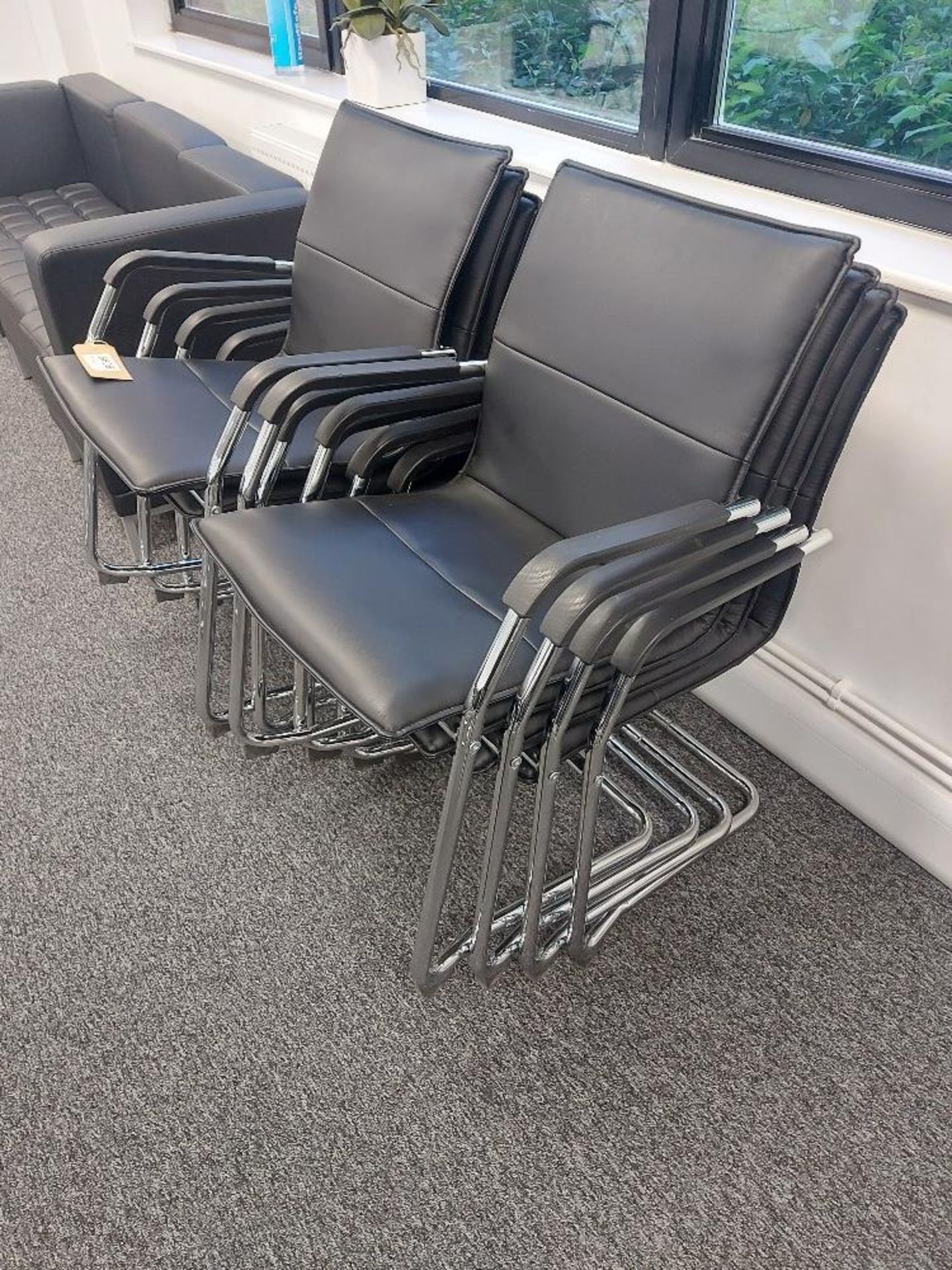 (8) Steel Framed and Vinyl Counter leaver Office Chairs - Image 2 of 2