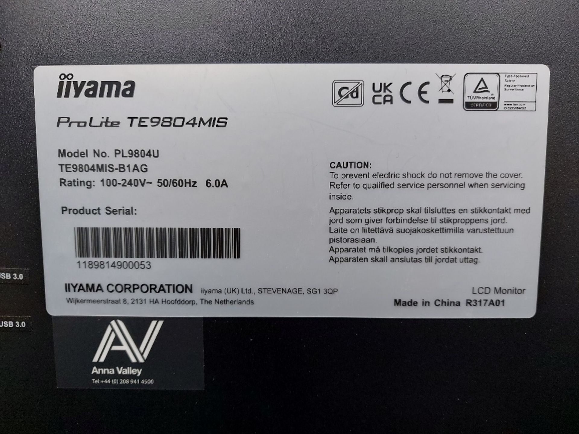 Iiyama PL9A04U 98'' Touchscreen Display - Image 4 of 6