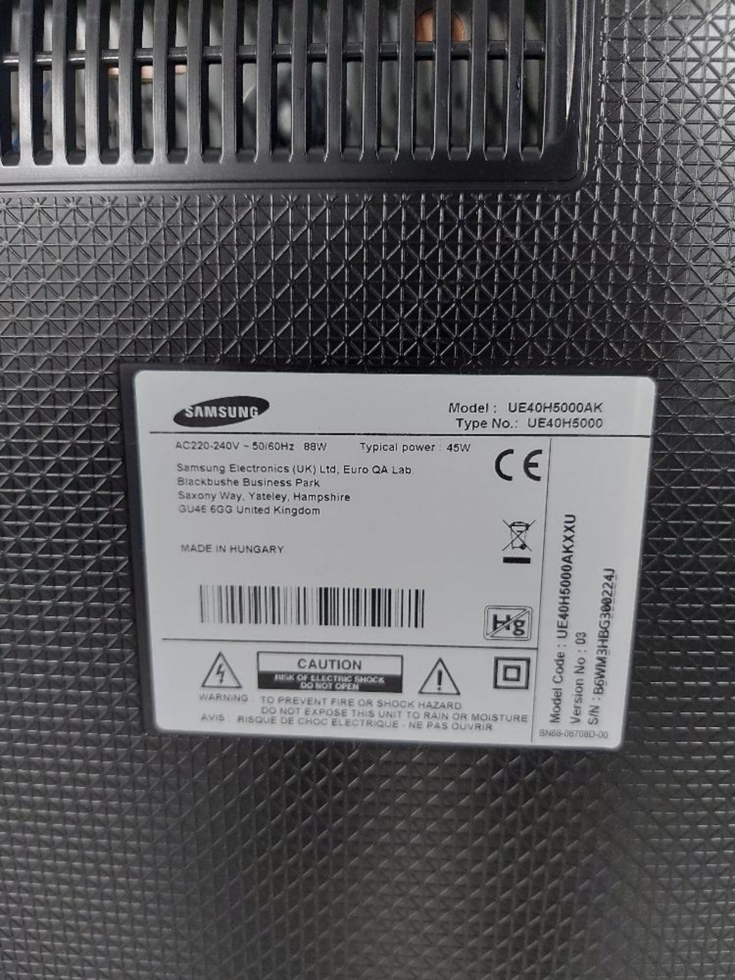 Samsung UE40H500AK 40'' Display - Image 3 of 4