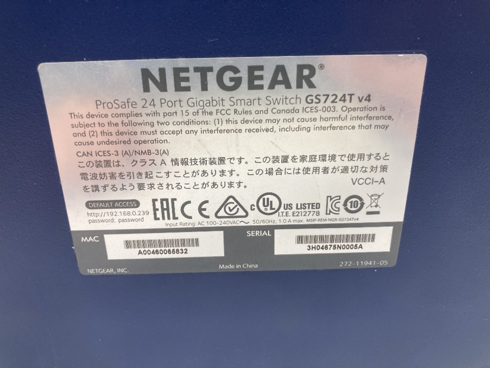 Netgear Prosafe 24-Port 10/100/1000 Mbps Smart Switch - Image 5 of 5