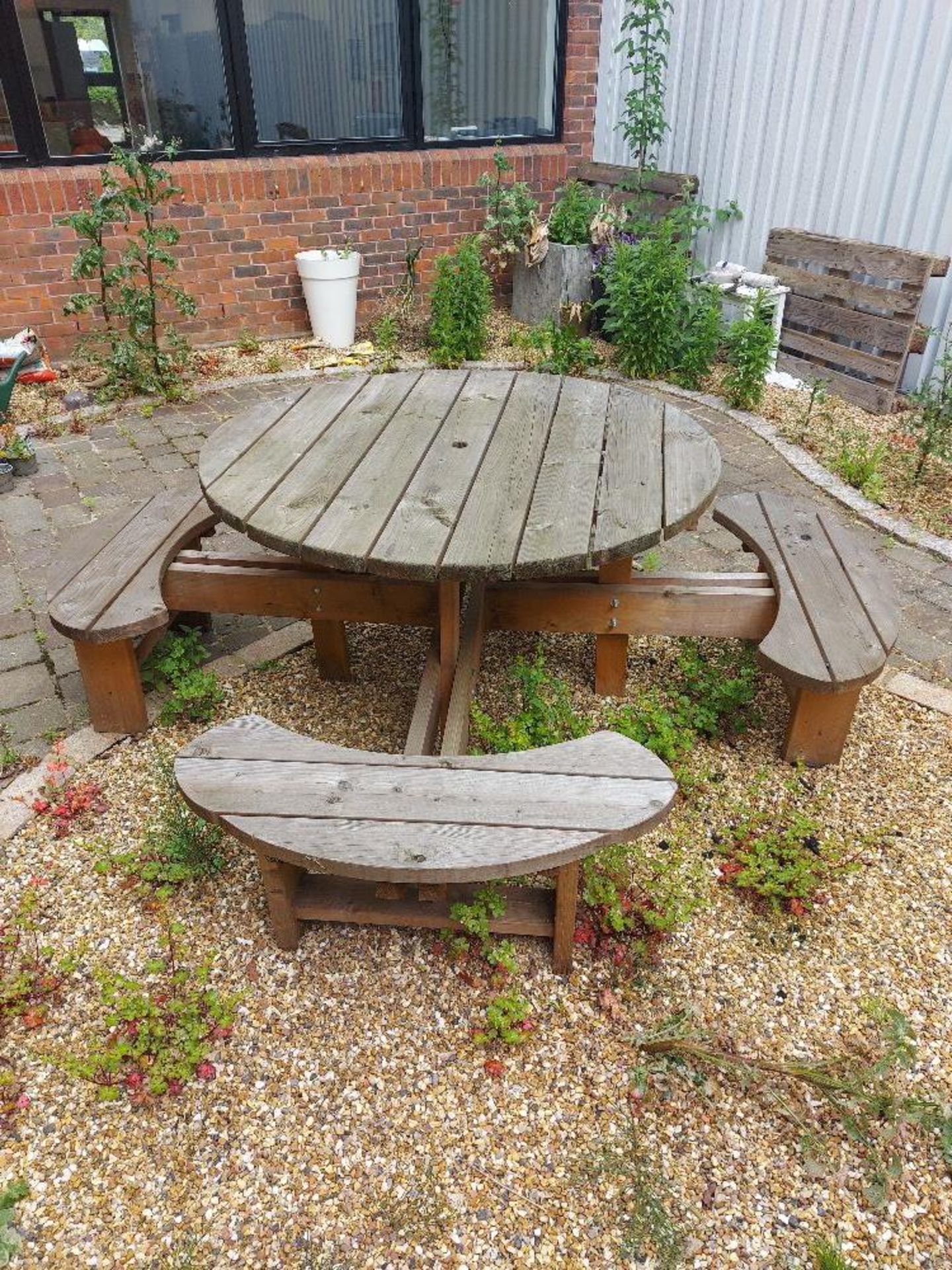 Wooden 8-Seater Picnic Bench