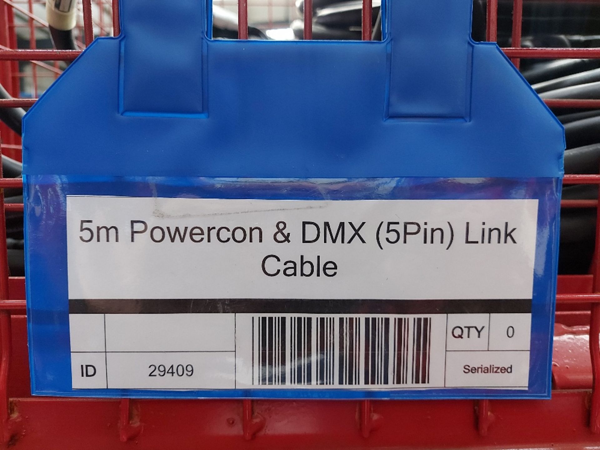 Large Quantity 5m 5-Pin Powercon & DMX Link Cable with Steel Fabricated Stillage - Image 4 of 4