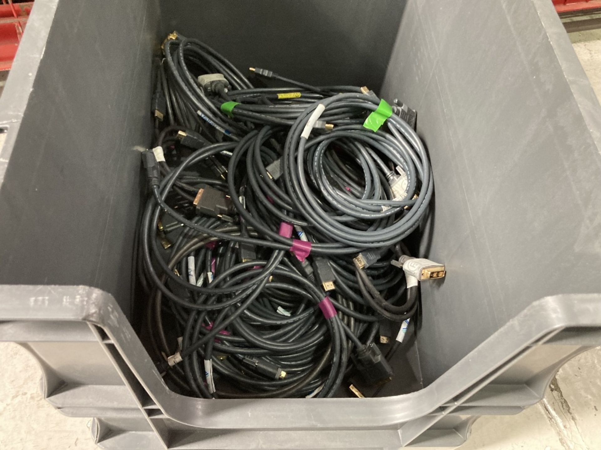 Quantity Of HDMI/Visual Cables With Plastic Lin Bin - Image 2 of 3