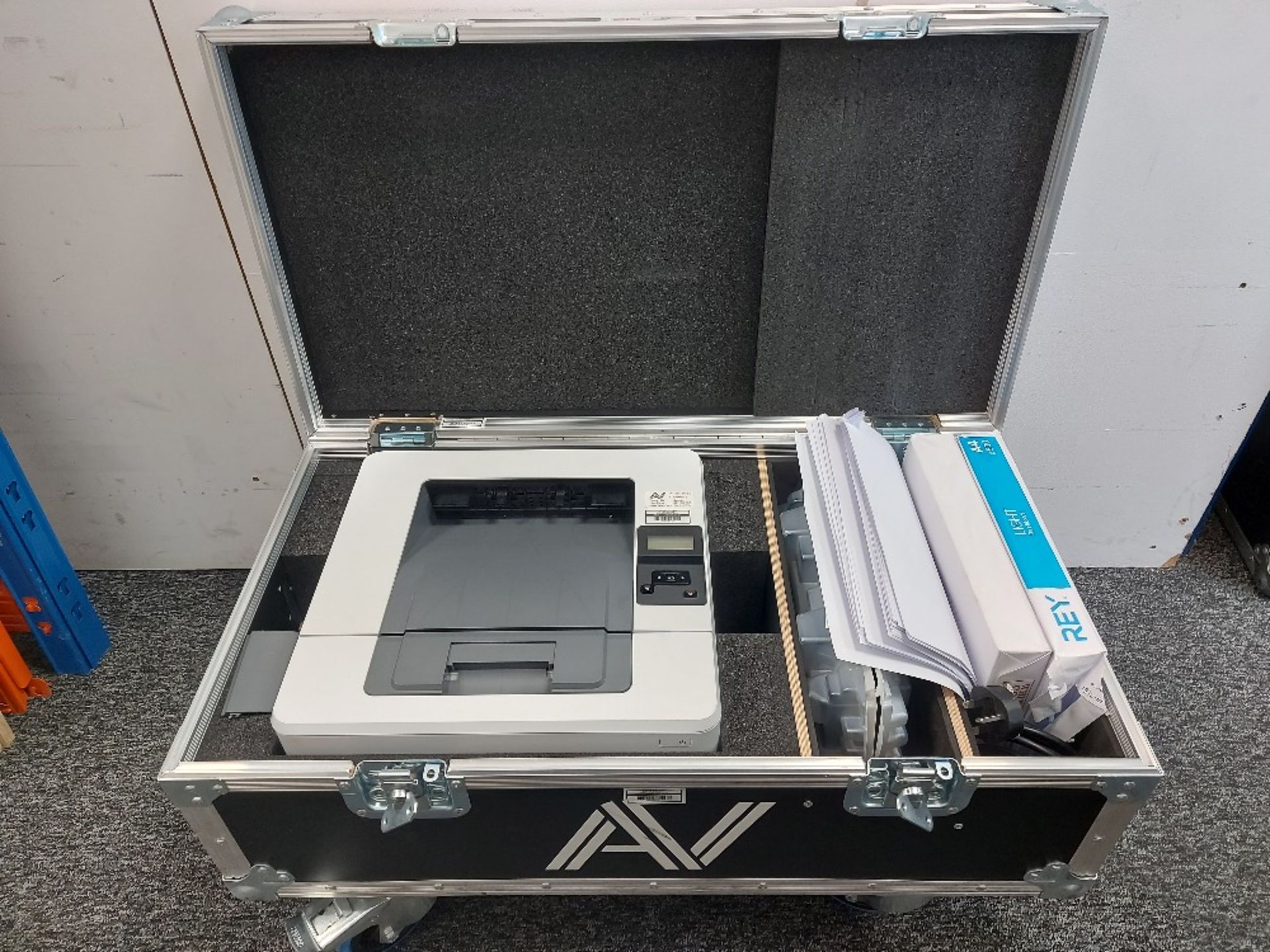 Hewlett Packard M402 LaserJet Mono Printer with Flight Case