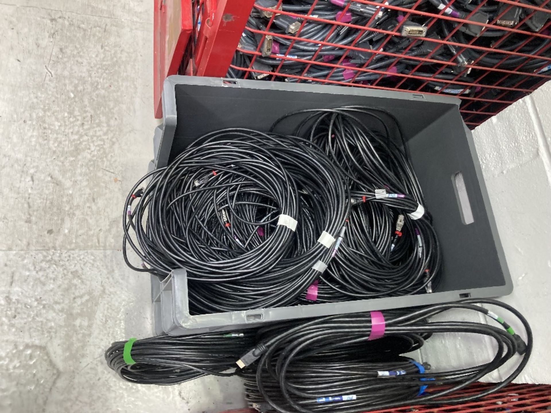 Large Quantity of 15m Ethernet Cable CAT 6 with Plastic Lin Bin - Image 2 of 4