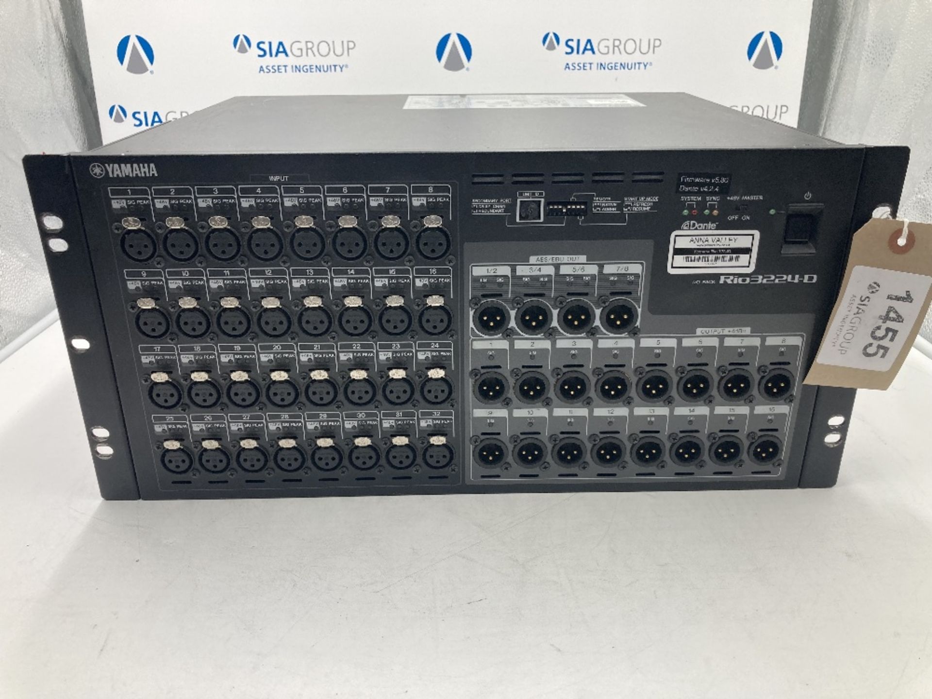 Yamaha (5U) RIO 3224-D Dante I/O Rack