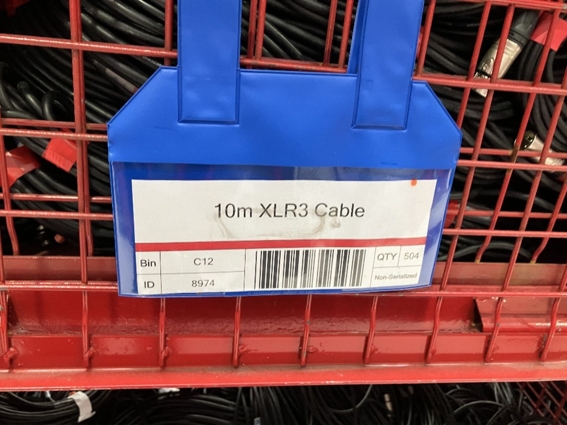 Large Quantity of 10m XLR3 Cable with Steel Fabricated Stillage - Image 2 of 5