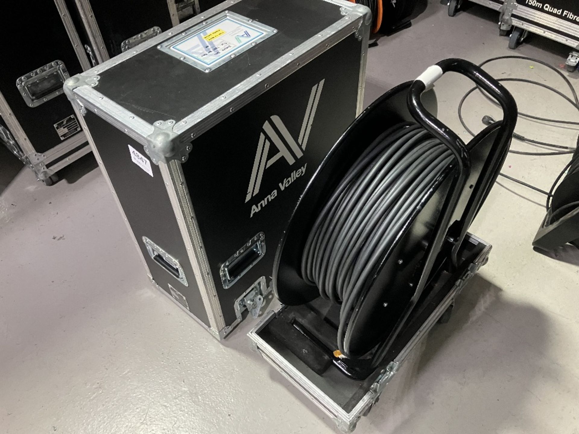 70m 12-way Fibre Cable Reel With Heavy Duty Mobile Flight Case - Image 2 of 5