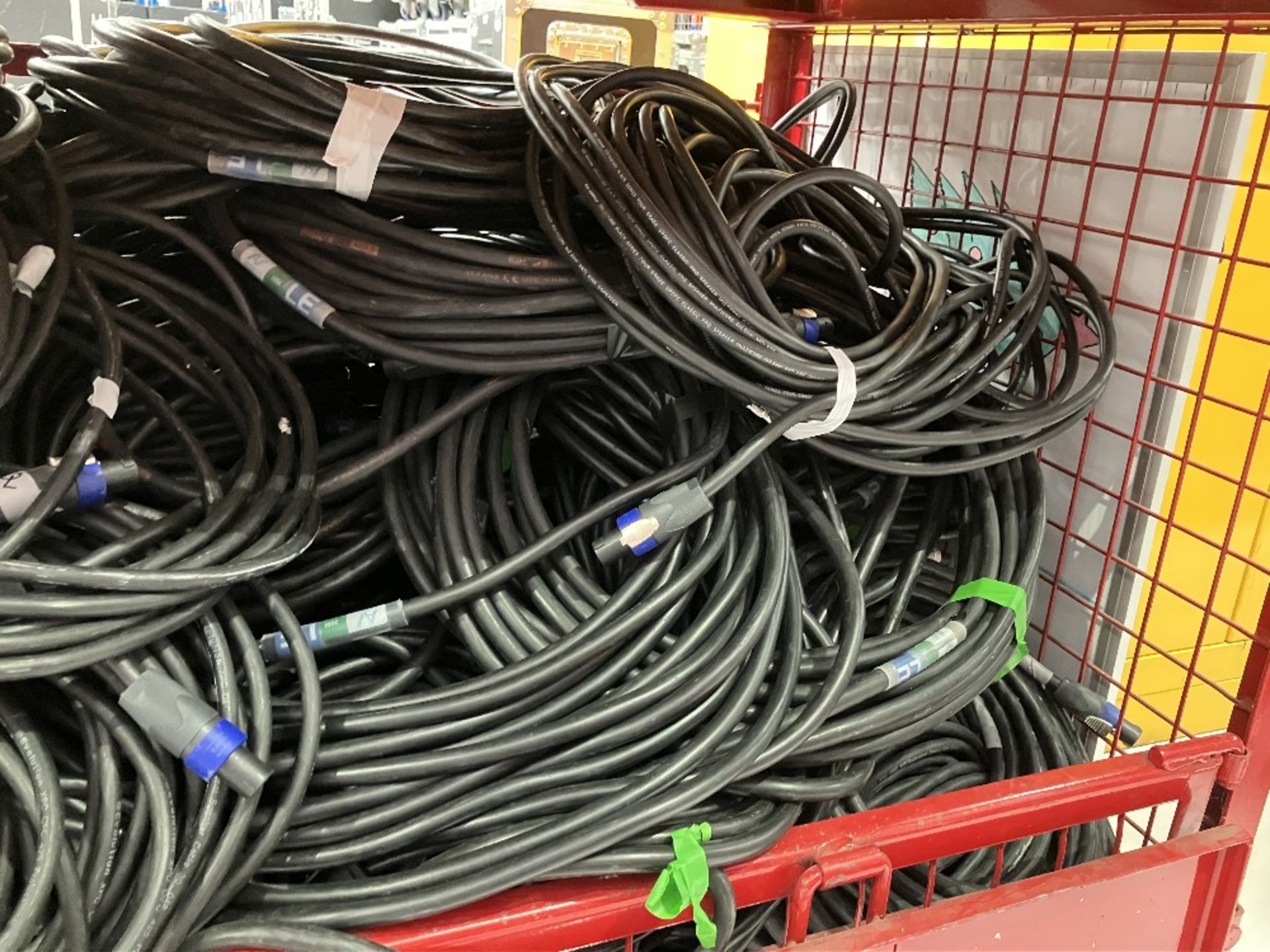 Large Quantity of 20m NL4-4 Core Speaker Cable with Steel Fabricated Stillage - Bild 4 aus 5