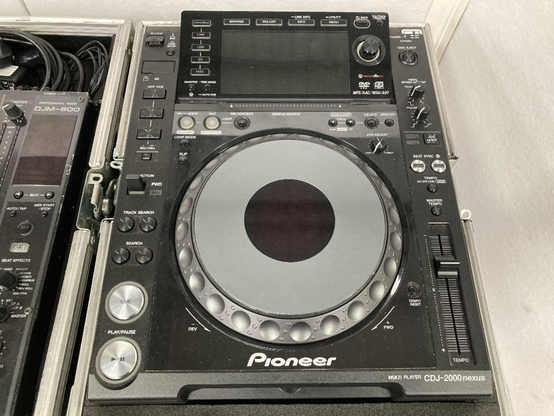 (2) Pioneer CDJ-2000NXS Nexus DJ Decks, Pioneer DJM-800 Nexus DJ Mixer & Heavy Duty Flight Cases - Image 13 of 15