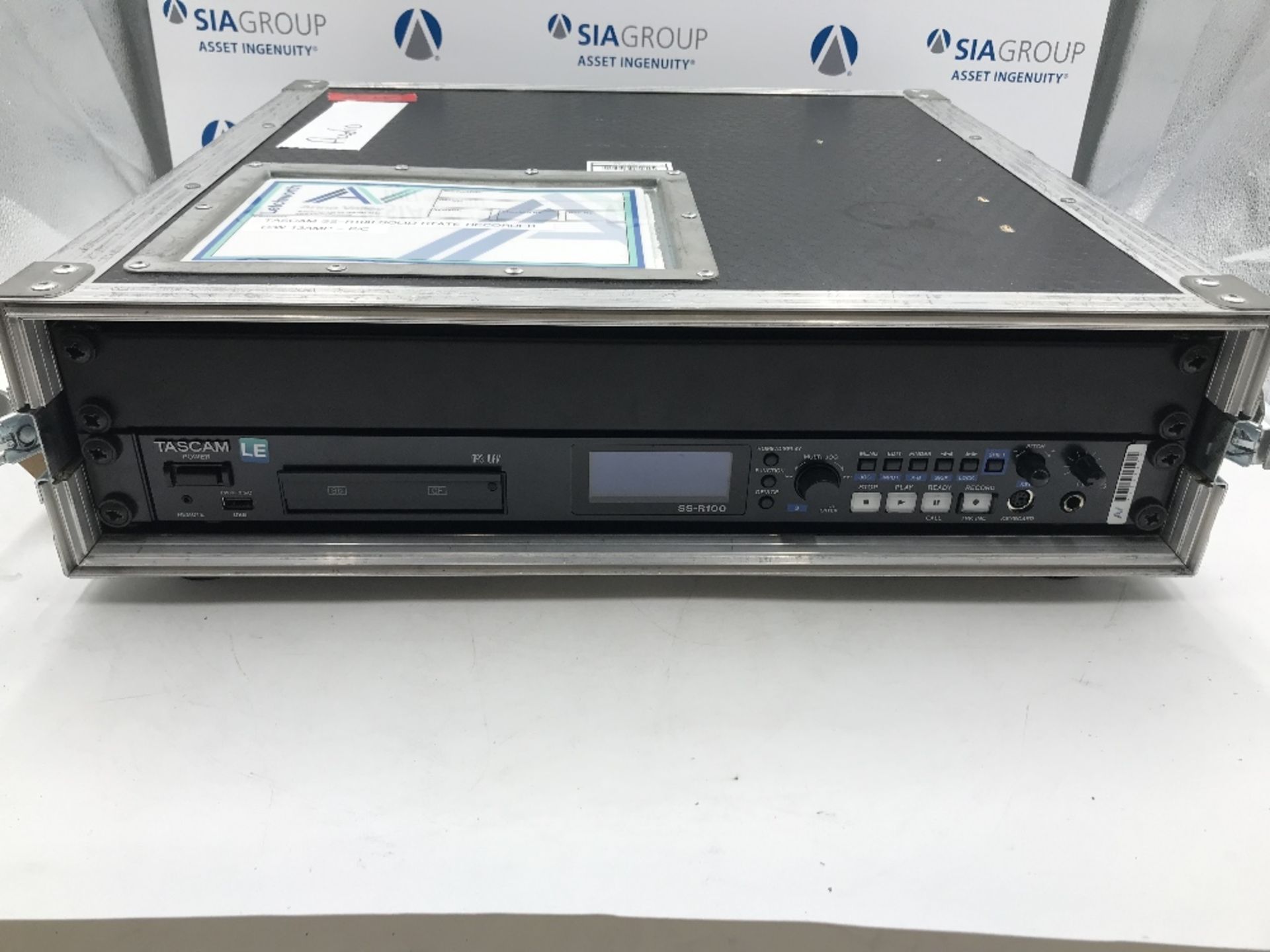 Tascam SS-R100 Digital Audio System Mounted in Heavy Duty Flight Case