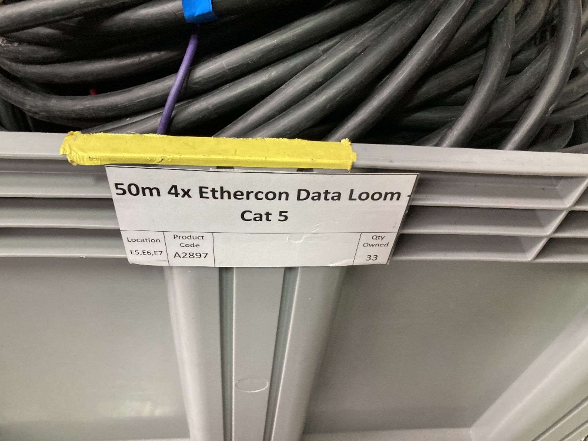 Quantity 80m Ethercon Data Loom CAT 5 Cables With Plastic Container - Image 3 of 3