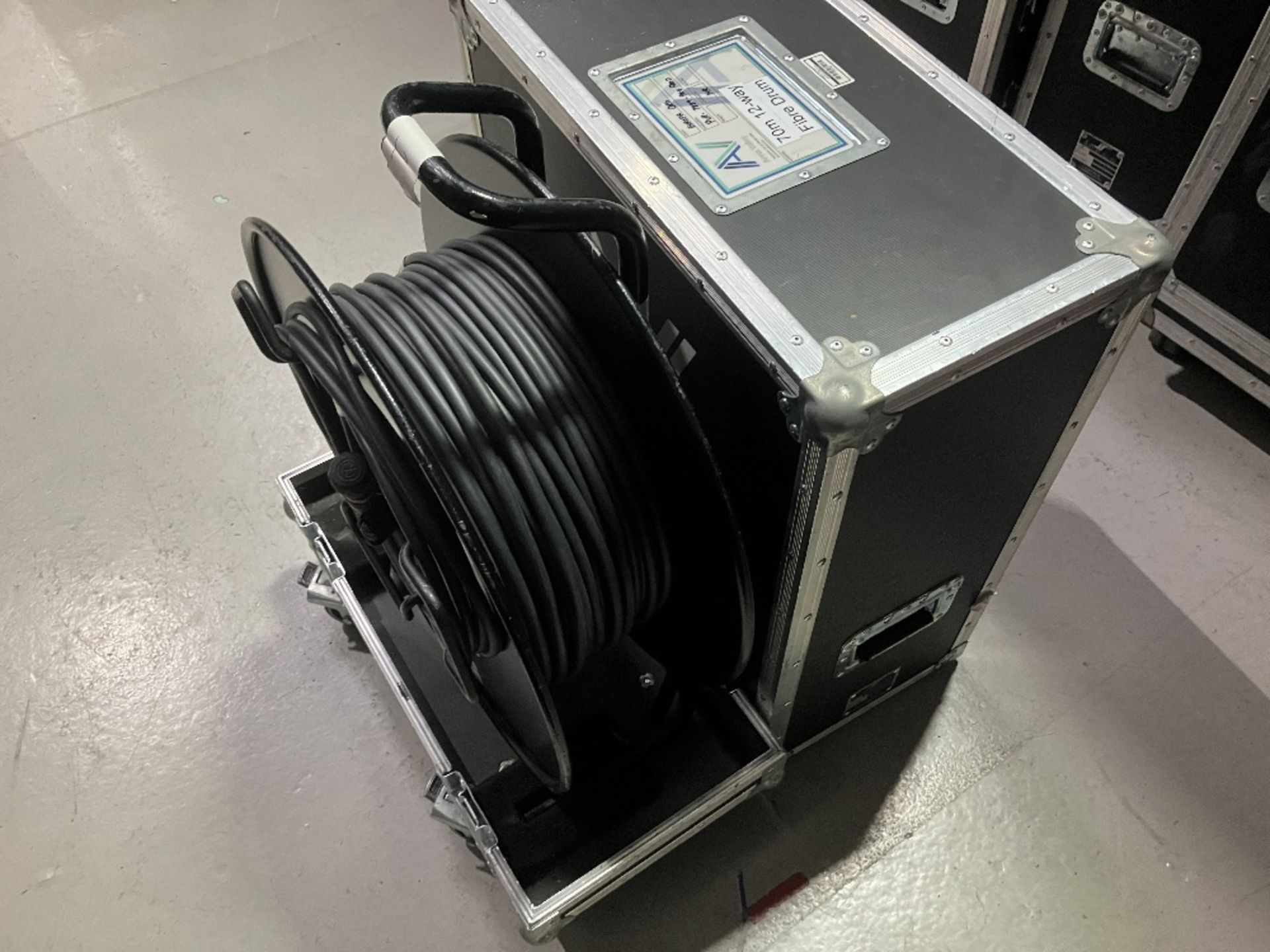 70m 12-way Fibre Cable Reel With Heavy Duty Mobile Flight Case - Image 7 of 7