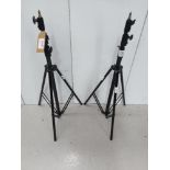 (2) Calumet MF6095 Medium Double Riser Lighting Stands