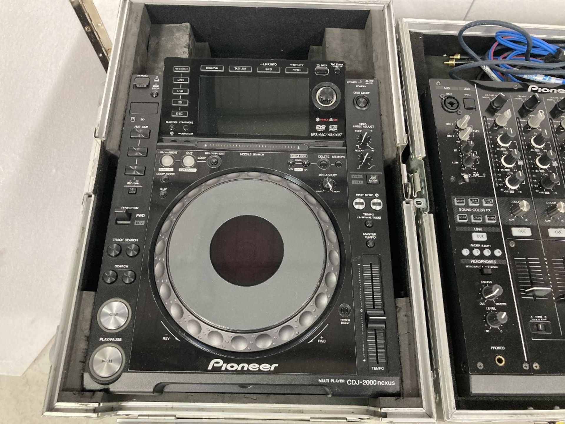 (2) Pioneer CDJ-2000NXS Nexus DJ Decks, Pioneer DJM-900NXS Nexus DJ Mixer & Heavy Duty Flight Cases - Image 3 of 15