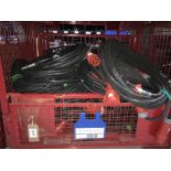 Large Quantity of 20m 32amp 3ph Cable M-F with Steel Fabricated Stillage