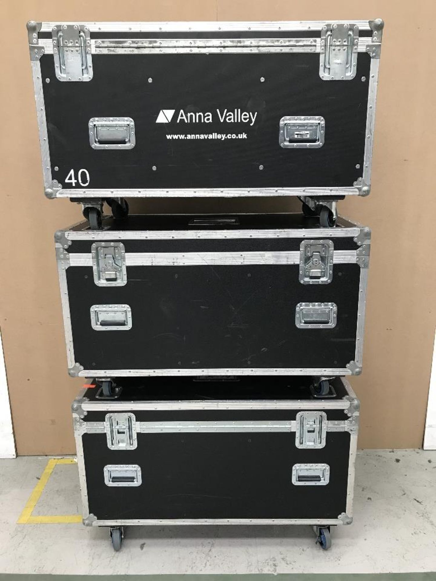 (3) Large Mobile Flight Cases