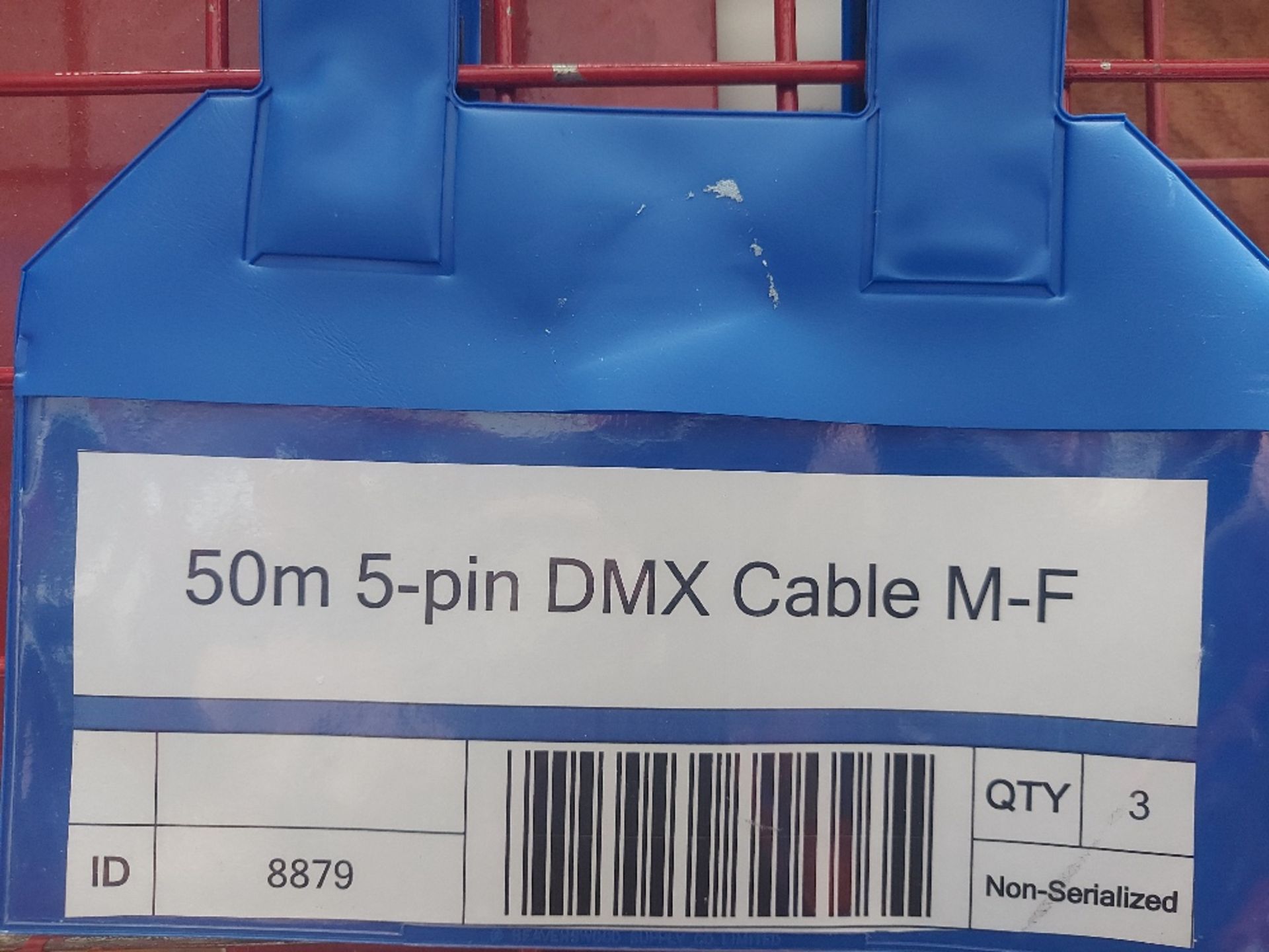 Large Quantity of 50m 5-Pin DMX Cable M-F & 30m 5-Pin DMX Cable M-F with Steel Fabricated Stillage - Image 5 of 6