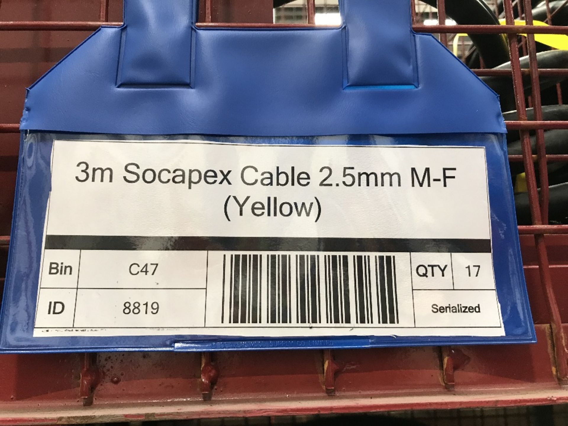 Large Quantity of 3m Socapex Cable 2.5mm M-F with Steel Fabricated Stillage - Image 2 of 2