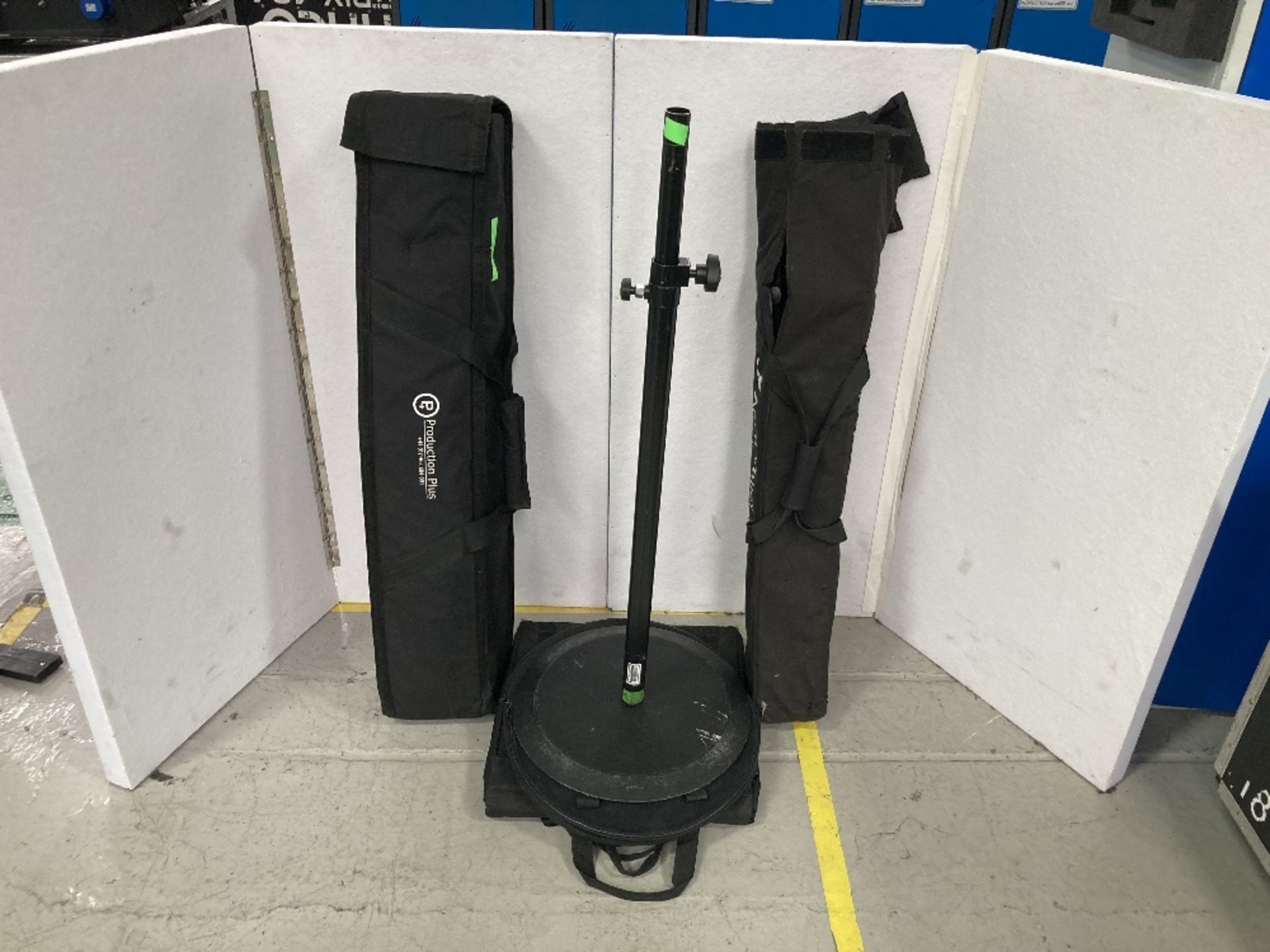 (5) Black Speaker Stands & Bases With Padded Bags - Image 2 of 6