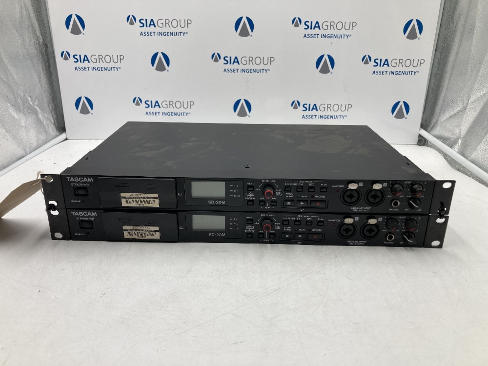 (2) Tascam SD-20M Solid State Harddisk Audio Recorder 4 Tracks & Power Supply