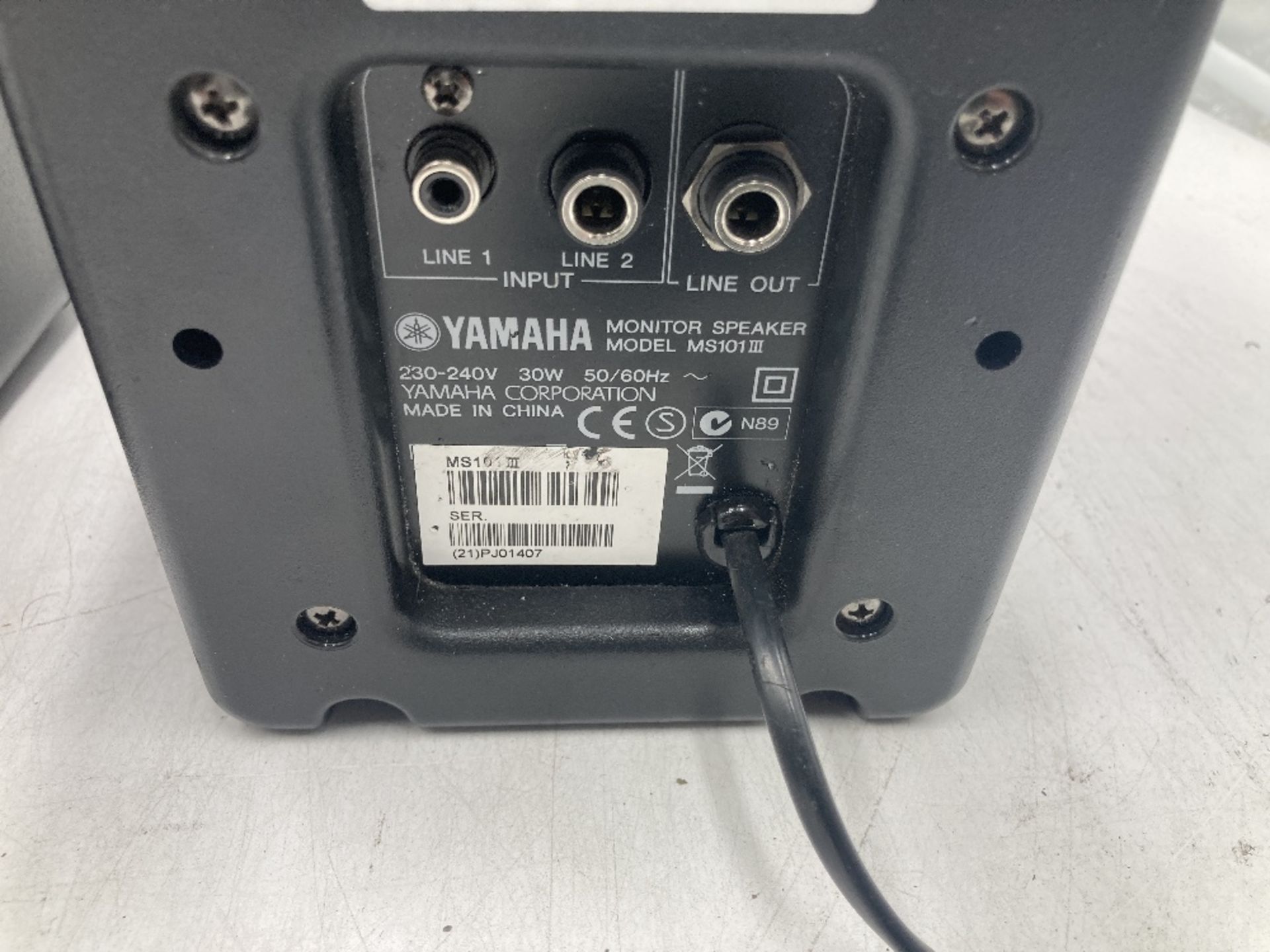 (2) Yamaha MS101 III Monitor Speaker & Padded Carry Case - Image 3 of 7