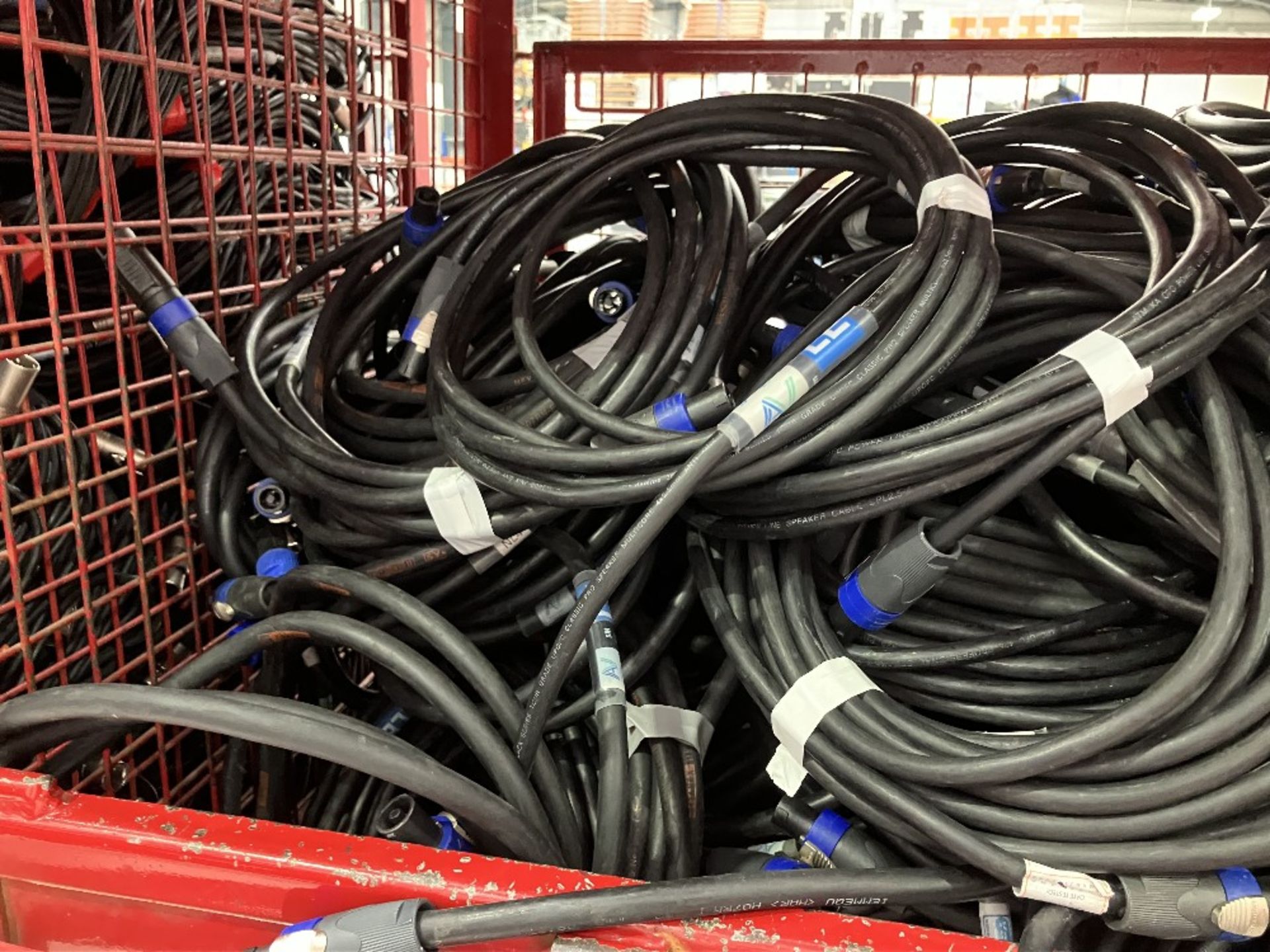 Large Quantity of 5m NL4-4 Core Speaker Cable with Steel Fabricated Stillage - Image 3 of 5