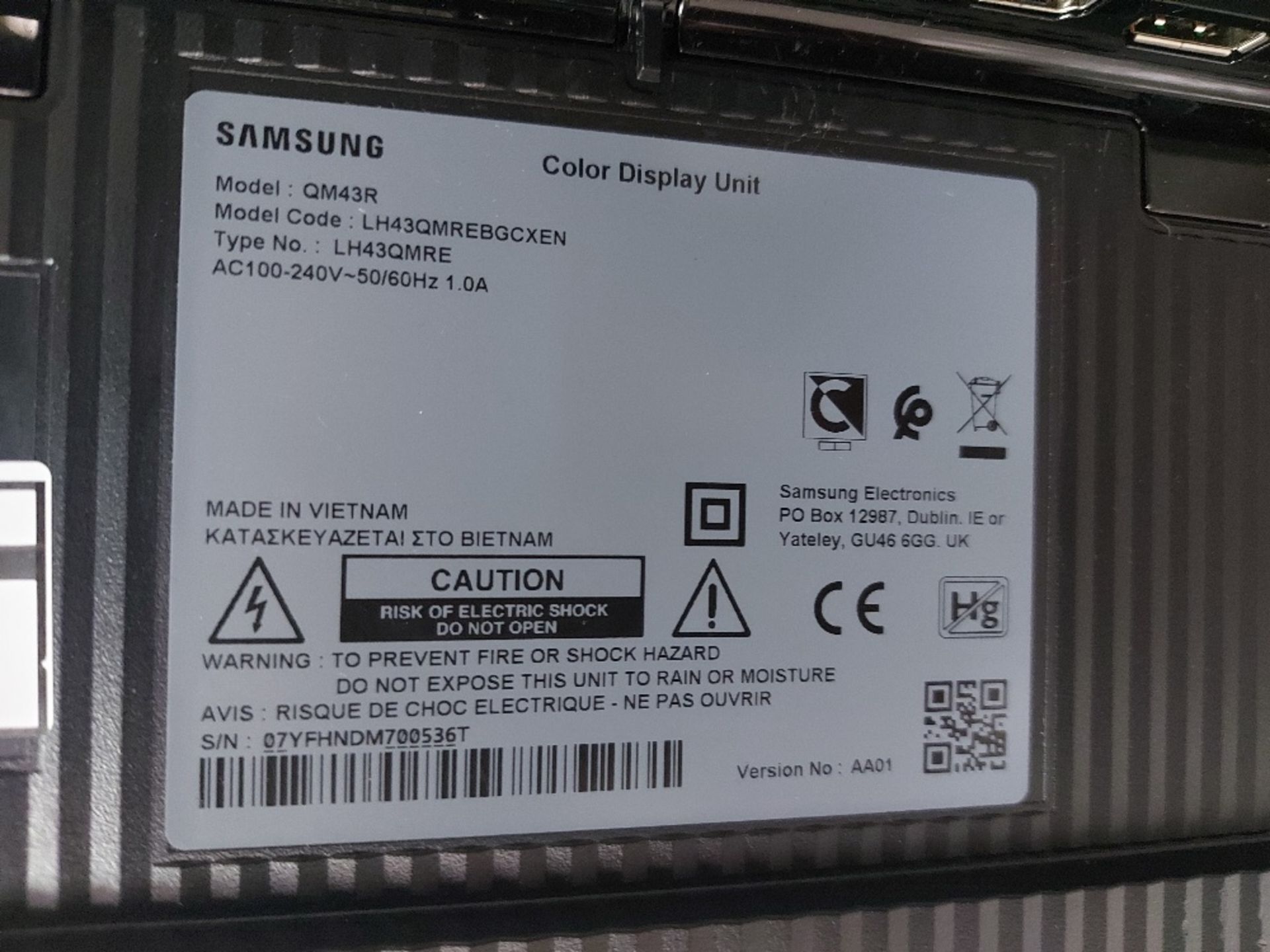 Samsung QM43R 43'' Display - Image 3 of 5